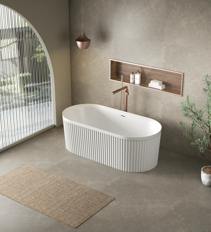 Florence Fluted standing bathtub With Overflow LK-FR1500/1700