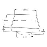 120x120mm Gunmetal Tile Insert Drain - FIL Kitchen Bathroom
