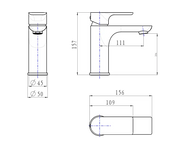 VOG Basin Mixer Tap Chrome and Colours FIL Kitchen Bathroom