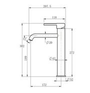 LUCID PIN Series Round Tall Basin Mixer  Chrome & Colours FIL Kitchen Bathroom