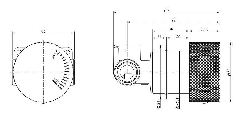 Round Progressive Wall Mixer Main Body FIL Kitchen Bathroom