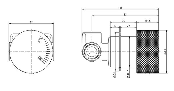 Round Progressive Wall Mixer Main Body