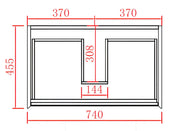 MATTE WHITE AND MATTE BLACK PVC WALL HUNG VANITY 600/750/900/1200/1500mm POSEIDON