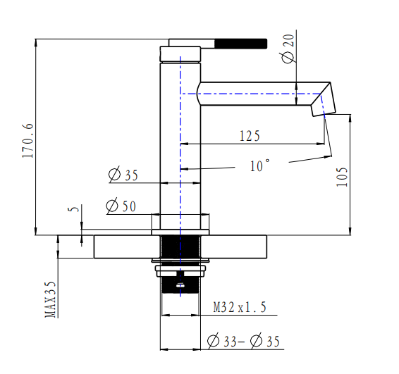 CADDENCE Series Brushed Nickel Basin Mixer