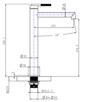 AQUA PERLA  CADDENCE Series Tall Basin Mixer FIL Kitchen Bathroom