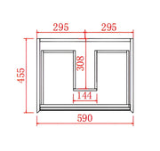 MATTE WHITE AND MATTE BLACK PVC WALL HUNG VANITY 600/750/900/1200/1500mm POSEIDON