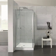 Covey Australia Chrome Semi-Frame less Pivotal Door - FIL Kitchen Bathroom