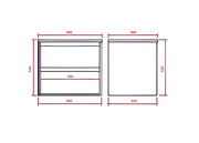 MATTE WHITE AND MATTE BLACK PVC WALL HUNG VANITY 600/750/900/1200/1500mm POSEIDON
