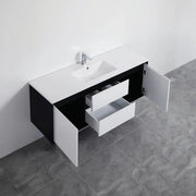 MATTE WHITE AND MATTE BLACK PVC WALL HUNG VANITY 600/750/900/1200/1500mm POSEIDON