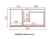 MATTE WHITE AND MATTE BLACK PVC WALL HUNG VANITY 600/750/900/1200/1500mm POSEIDON