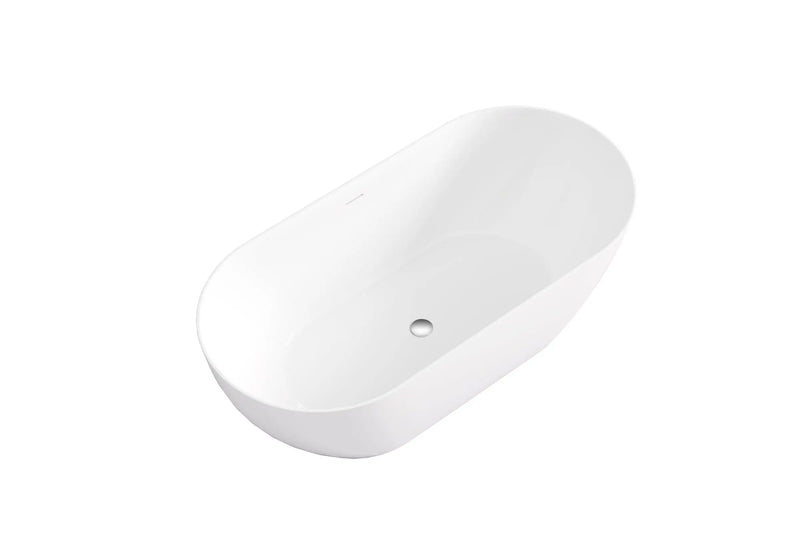 Ellips Slim Acrylic Free Standing Overflow Bathtub