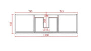 MATTE WHITE AND MATTE BLACK PVC WALL HUNG VANITY 600/750/900/1200/1500mm POSEIDON