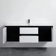 MATTE WHITE AND MATTE BLACK PVC WALL HUNG VANITY 600/750/900/1200/1500mm POSEIDON