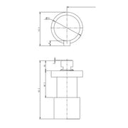LUCID PIN Round Chrome/Black Shower Wall Taps FIL Kitchen Bathroom