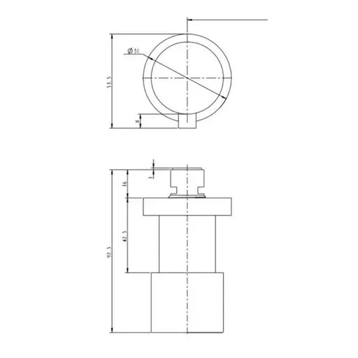 LUCID PIN Round Chrome/Black Shower Wall Taps FIL Kitchen Bathroom