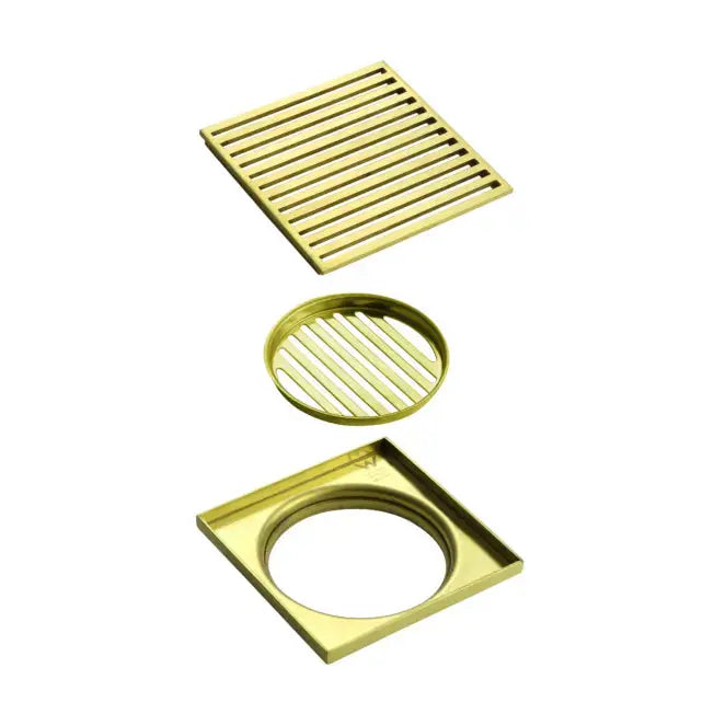 Mila 316 Linear Floor Waste - 90mm Outlet - Brushed Gold Sedek