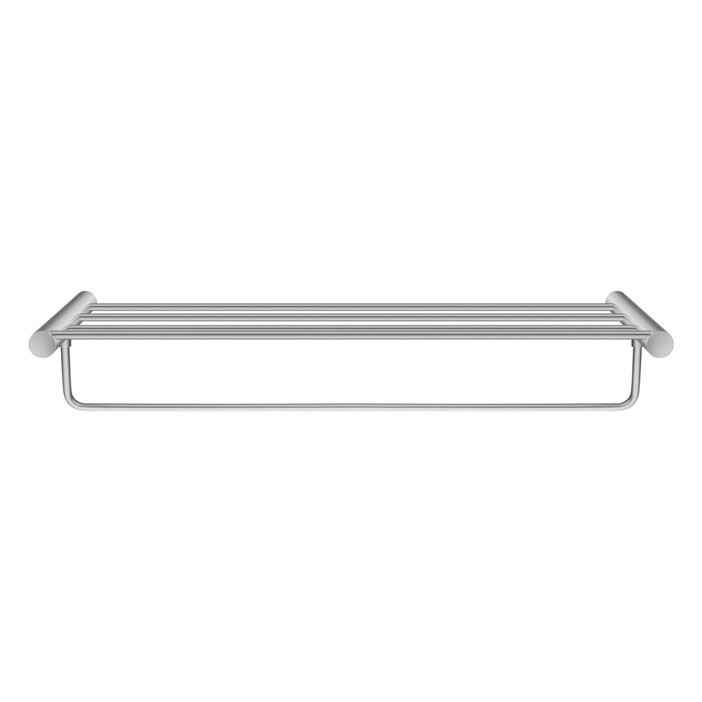 Brushed Nickel Shower Shelf/  Towel rack