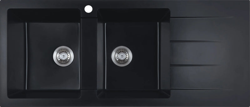 Cora Granite Sink Double Bowl with Drainer acl