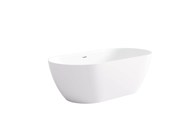 Ellips Slim Acrylic Free Standing Overflow Bathtub