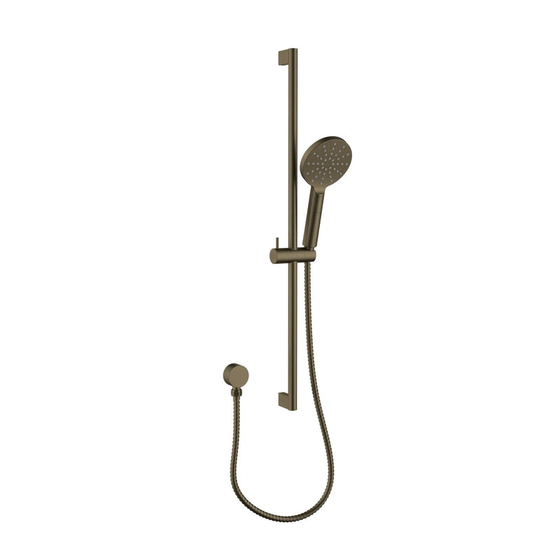 Cora Sliding Shower Rail with Hand Shower - Antique Brass