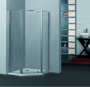 Semi-frame Pivot Door Diamond Shower Screen Australian Standard 6mm Tempered Toughen Glass - FIL Kitchen Bathroom