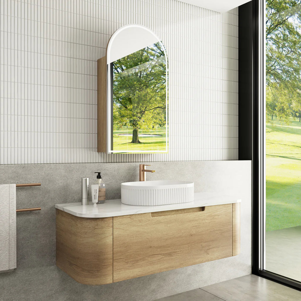 Carita Wall Hung Natural Timber 750mm/900mm/1200mm