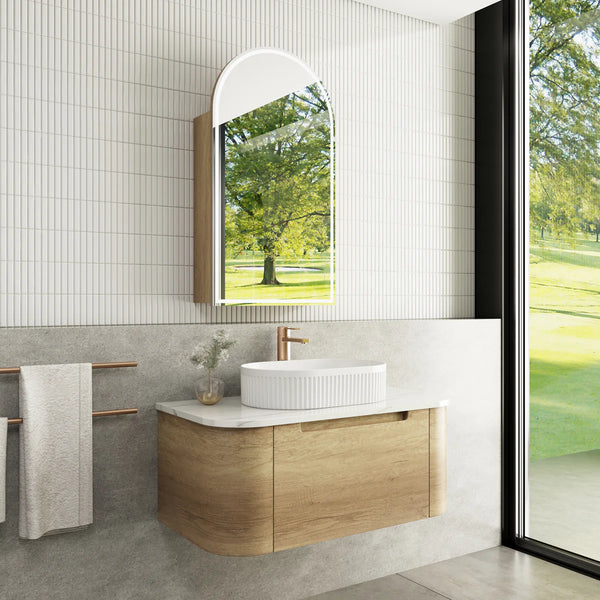 Carita Wall Hung Natural Timber 750mm/900mm/1200mm