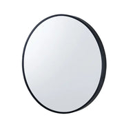 800x800x40mm Black Aluminum Framed Round Bathroom Wall Mirror with Brackets FIL Kitchen Bathroom