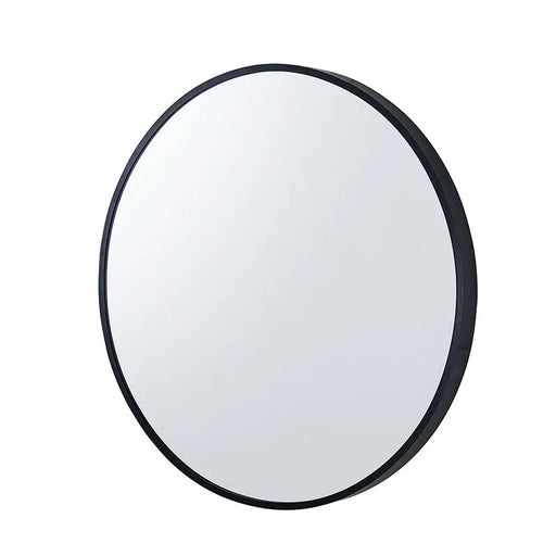 800x800x40mm Black Aluminum Framed Round Bathroom Wall Mirror with Brackets FIL Kitchen Bathroom