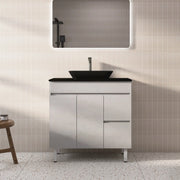 Nova Poly Wood Freestanding Vanity-Concrete Grey (750mm/900mm) - FIL Kitchen Bathroom