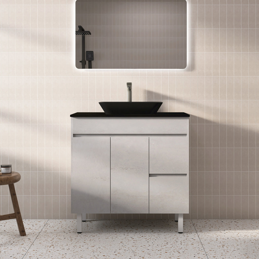 Nova Poly Wood Freestanding Vanity-Concrete Grey (750mm/900mm)