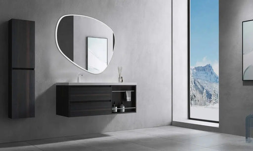 1000*844mm 3 Color Lighting Asymmetrical Acrylic LED Mirror Touch Sensor Switch - FIL Kitchen Bathroom