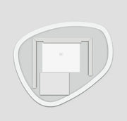 1000*844mm 3 Color Lighting Asymmetrical Acrylic LED Mirror Touch Sensor Switch - FIL Kitchen Bathroom