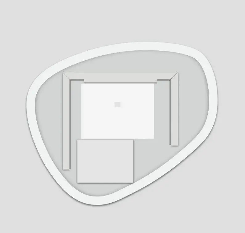 1000*844mm 3 Color Lighting Asymmetrical Acrylic LED Mirror Touch Sensor Switch - FIL Kitchen Bathroom