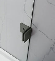 FRAMELESS SLIDING DOOR WALL TO WALL GUNMETAL FIL Kitchen Bathroom
