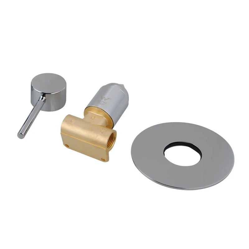 LUCID PIN Round Shower/Bath Wall Mixer Chrome and Colours Aquaperla