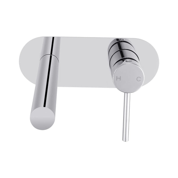 LUCID PIN Round Chrome Bathtub/Basin Wall Mixer With Spout(color up)