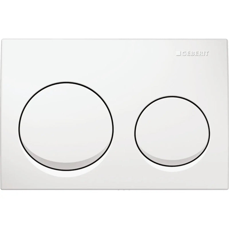 Geberit Alpha25 Round Flush Plate – White Finish mercioaustralia