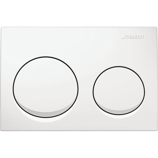 Geberit Alpha25 Round Flush Plate – White Finish mercioaustralia