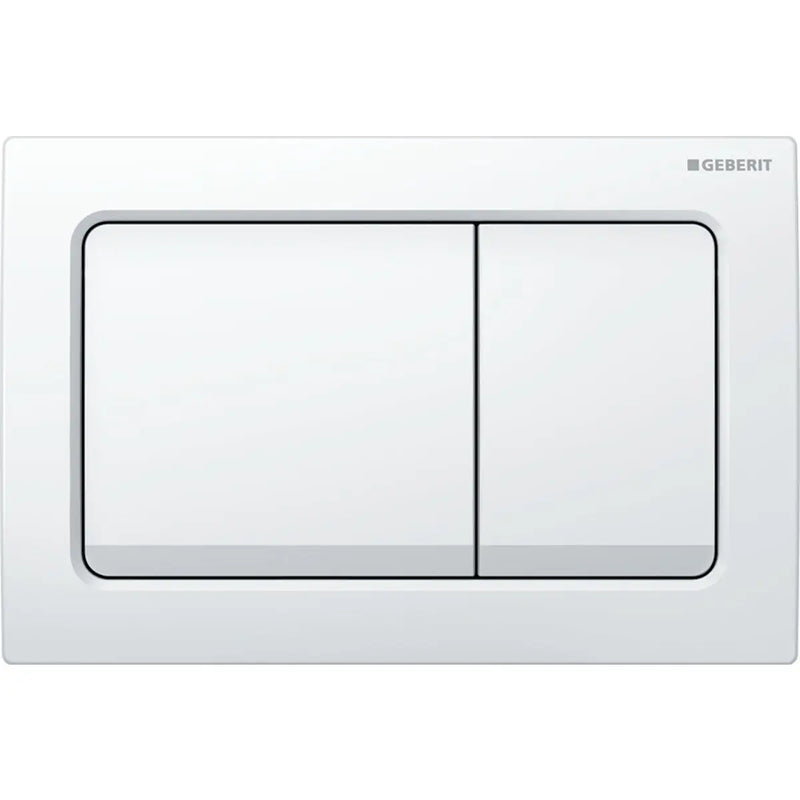 Geberit Alpha01 Square Dual Flush Plate – White mercioaustralia