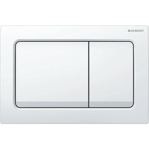 Geberit Alpha01 Square Dual Flush Plate – White mercioaustralia