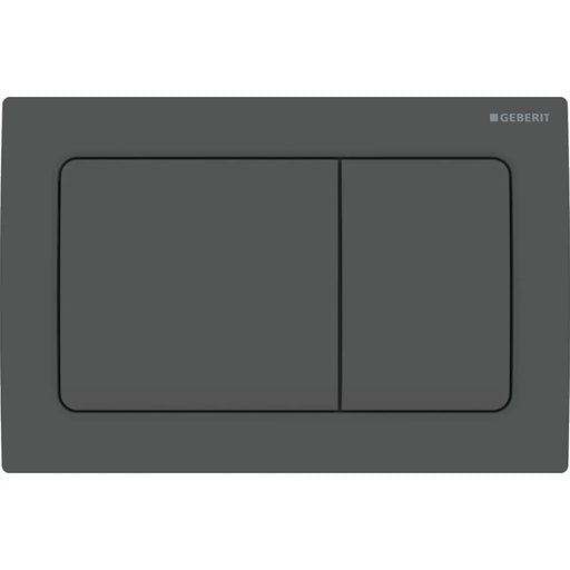 Geberit Alpha01 Square Dual Flush Plate – Matt Black mercioaustralia