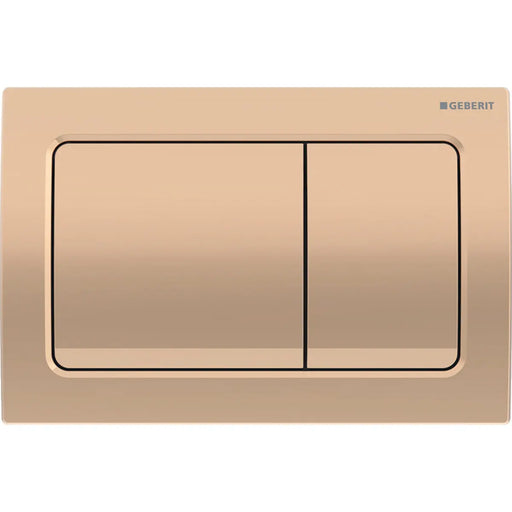 Geberit Alpha01 Square Dual Flush Plate – Red Gold mercioaustralia