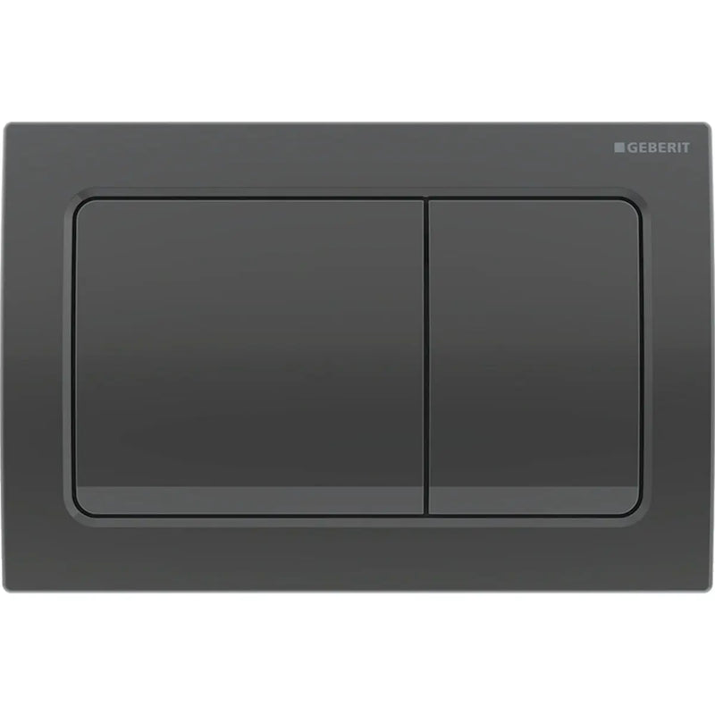 Geberit Alpha01 Square Dual Flush Plate – Black Chrome mercioaustralia