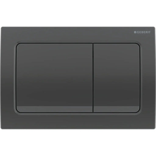 Geberit Alpha01 Square Dual Flush Plate – Black Chrome mercioaustralia