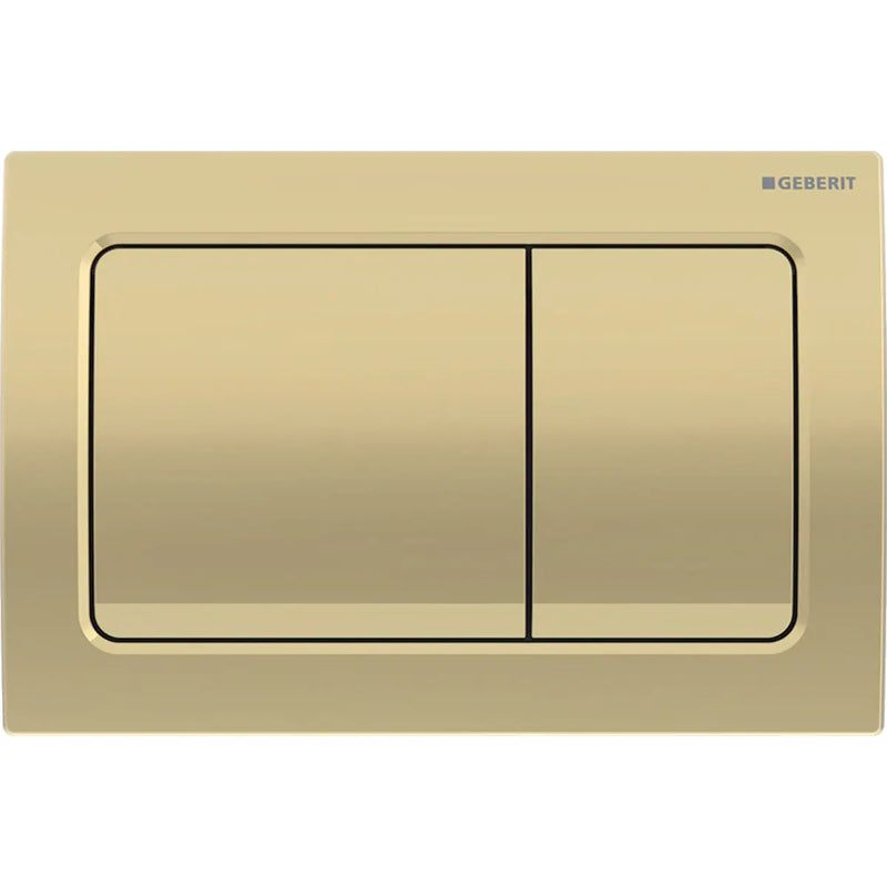 Geberit Alpha01 Square Dual Flush Plate – Brass mercioaustralia