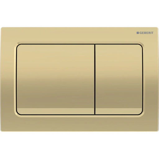 Geberit Alpha01 Square Dual Flush Plate – Brass mercioaustralia