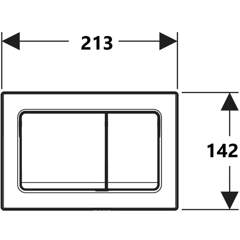 Geberit Alpha01 Square Dual Flush Plate – Brass mercioaustralia