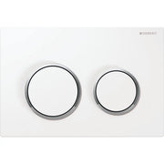 Geberit Kappa21 Flush Plate - White Finish, Chrome Trim mercioaustralia