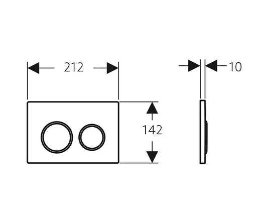 Geberit Kappa21 Flush Plate - Chrome Finish, Matt Chrome Trim mercioaustralia